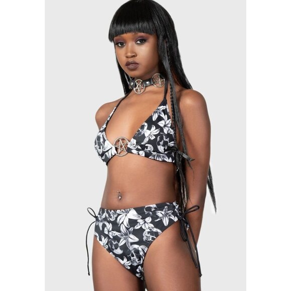 Killstar ✦ Harlette’s Revenge Bikini XS ✦ Pentagram Detail Gothic Swim NWT - Picture 2 of 6